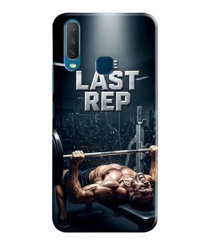 Image of Last Rep Gym Motivation Quotes Printed Hard Back Case Cover & Compatible for Vivo Y12 / Vivo Y15 / Vivo Y17 / Vivo U10 (Multicolor) - D1808