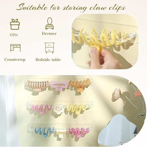Almacenamiento para el cabello vertical con soporte funcional de diademas 6