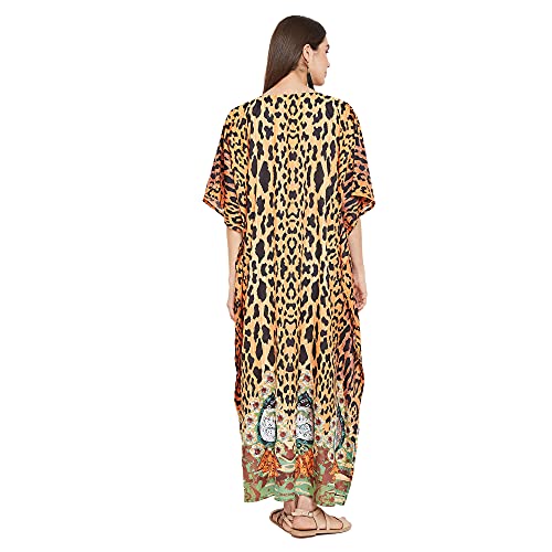 Image of Oussum Women Kaftan Plus Size Polyester Summer Lightweight Caftan Swimsuit Cover Ups Maxi African Mumu Lounge House Dress