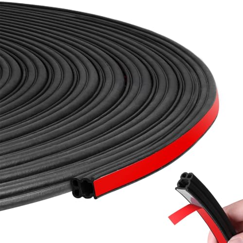 Image of STHIRA 52.5Ft Car Door Seal Strip Weather Stripping Car Rubber Seal Cuttable Door Edge Weather Strip Automotive Soundproof Trim Universal Edge Rubber Trim for SUV,Van,Pickup Trunks