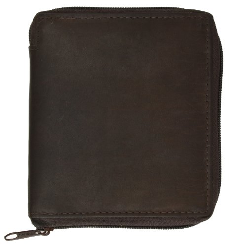 MARSHAL 100% Genuine Leather Bi-fold Mens Wallet Brown #702CF3
