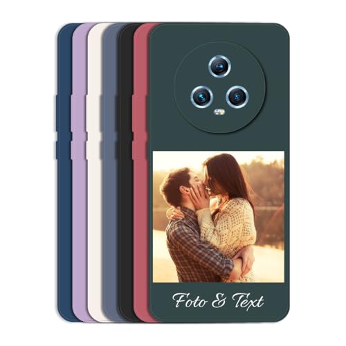 Sunrive Personalizzate Cover per HUAWEI HONOR MAGIC 5 PRO,Personalizzata case con Foto Testi Frase Logo Disegni e Grafiche, Antiurto Tocco Morbido Protettiva matte +1 x Cordino Universale