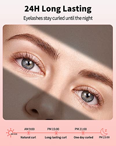 Dust2Oasis Heated Eyelash Curlers, Heated Lash Curler Electric Eyelash Curler Eye Lash Curler Best Seller Led Display 4 Temp Settings For Women Usb Rechargeable Natural Curling 24H Long Lasting Gifts #TOP6