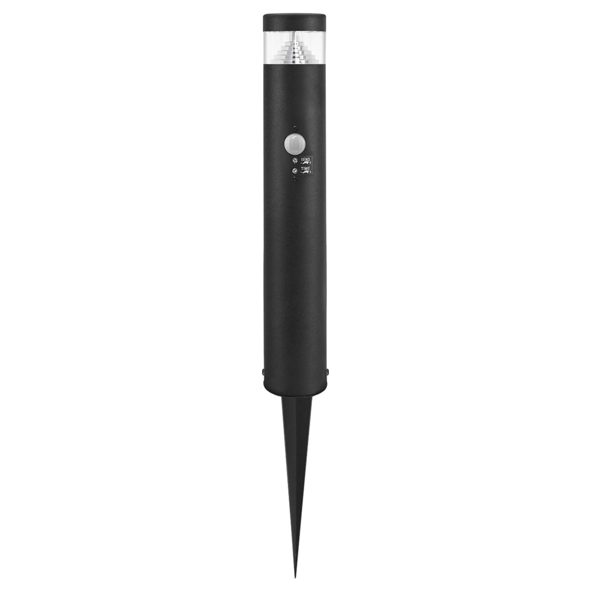 Long Life Lamp Company Black Outdoor Garden LED Bollard Post PIR Sensor Ground Spike Light Warm White IP54 ZLCA-05