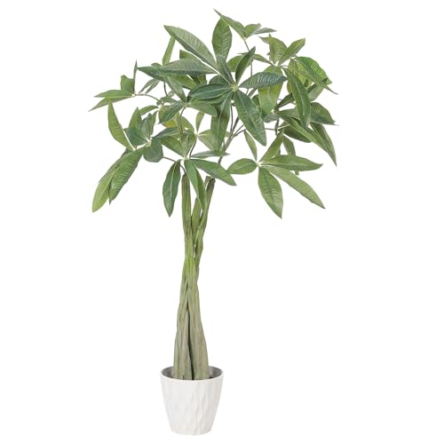 LYERSE フェイクグリーン 人工観葉植物 パキラ 多幸の木