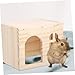 SUPVOX Wooden Guinea Pig Hideout House Multi Chamber Small Animal Hut for Hamsters Chinchillas and Rats Natural Design Easy to Pet Habitat