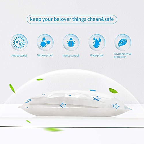 UOUNE Vacuum Storage Bags, 6-Pack Jumbo (100 x 80cm) Reusable Space Saver Bags Vacuum Compression Zipper Storage Bags with Airtight Valve and Hand Pump,Work with Vacuum Cleaner - Image 4