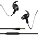 Sport Inear Noise Cancelling Wired Earbuds - Cooiepa Waterproof in Ear Buds Earphones Remote Hand-free Microphone Bass Stereo Headphones For Running Jogging Apple iPhone Samsung Galaxy SONY LG - Black