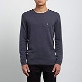 Cuello redondo Volcom Uperstand Crew Jersey, Hombre, Azul Marino, S