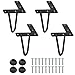OFNMY Lot de 4 pièces 15 cm en métal pour table et meubles modernes en métal avec 20 vis, parfaites pour les armoires, la table de chevet, la table basse et le meuble TV pour les protecteurs de sol