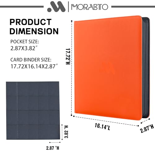 Image of Card Binder 20 Pocket,Trading Card Binder Holds up to 2000 Cards with 50 Sleeves,Zipper Card Holder Album Compatible with TCG Card /Game Cards /Sports Card