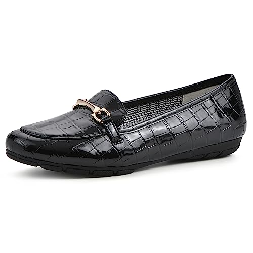 Image of CLIFFS BY WHITE MOUNTAIN Women's Glowing Cushioned Loafer Flat