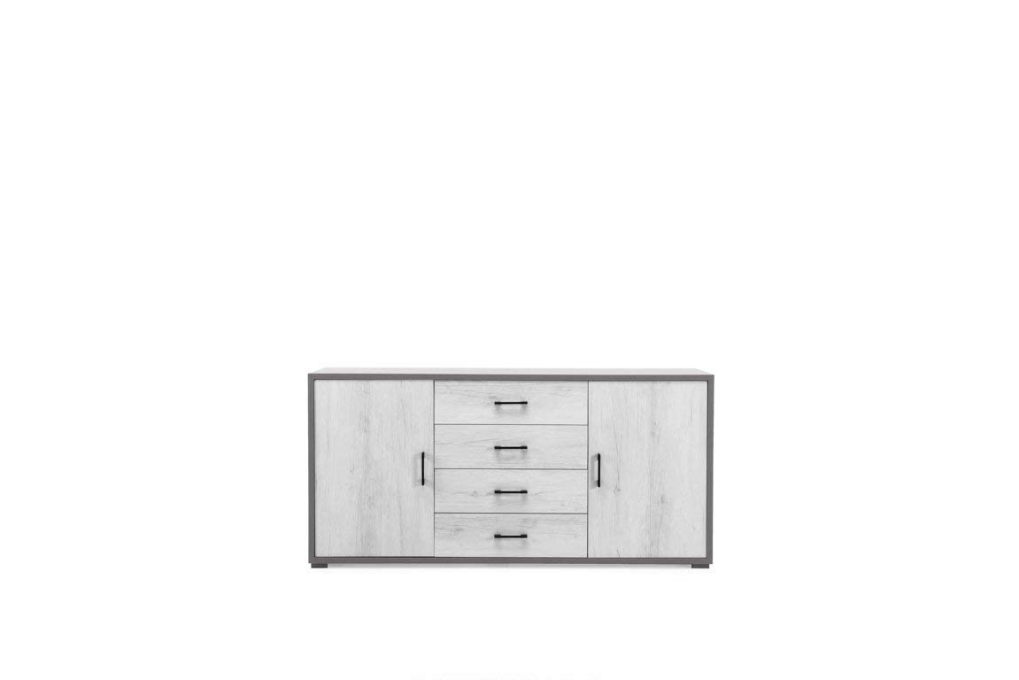 Madia Vale - Mueble cajonera de melamina con 2 puertas