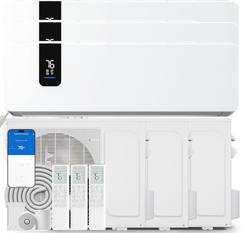 YITAHOME 36000 BTU Mini Split AC/Heating System 20 SEER2 12000 BTU*3
