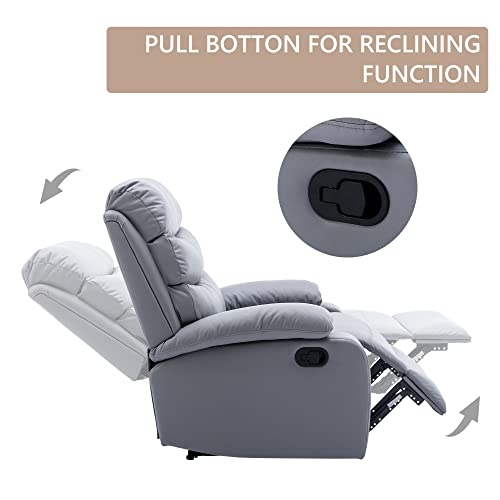 Gnmlp2020 Modern Recliner Chair For Living Room, Grey Recliner Chair Made Of New Technology Cloth, Manual Recliner Easy To Operate The Recline - Light Gray… #TOP2