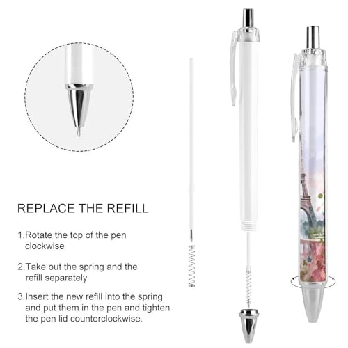 Stylos Tour Eiffel avec fleurs pour décorer votre bureau - 4