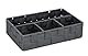 WENKO Aufbewahrungskorb Adria Klein Dunkelgrau - Badorganizer mit 4 Fächern, Polypropylen, 26 x 6.5 x 17 cm, Dunkelgrau