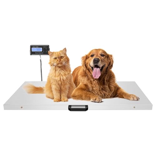 BJTDLLX 1100lbs Digital Livestock Scale, Large Postal Scale, Stainless Steel Platform, Electronic Heavy Duty, Large Dog Hog Sheep Goat Pig Sheep Scale