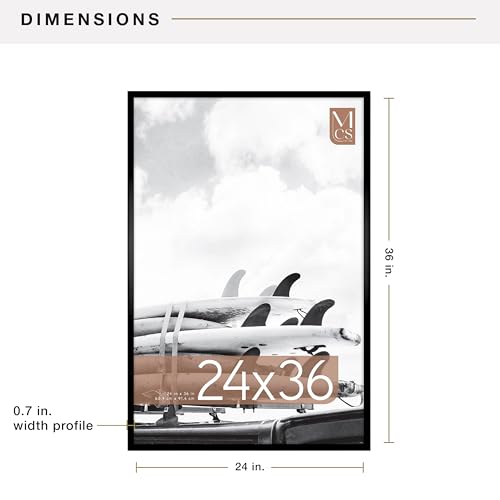 Image of MCS Foundation Movie Poster Frame 24x36 Traditional Black, Vertical & Horizontal Wall Hanging Large Picture Frame for Photos, Artwork & Custom Posters (1-Pack)