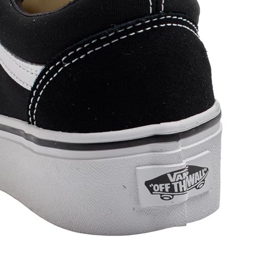 Vans Ward Platform, Sneaker Basse Femme, Noir Canvas Black/White, 36 EU