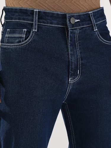 Image of Urbano Fashion Men's Straight Fit Washed Jeans Stretchable
