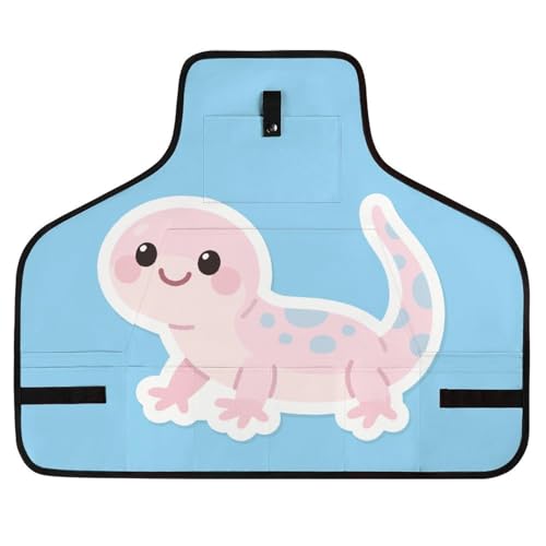 Delantal de herramientas con estampado de axolote y 8 bolsillos miniatura 1