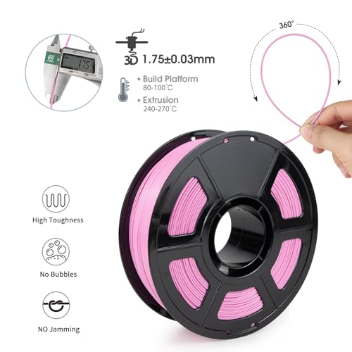 Image of iSANMATE 3D Printer Filament ASA Pink 1KG, UV & Weather Resistant ASA Filament Perfect for Outdoor Functional Parts, for Bambu Lab 3D Printers,AMS,AMSLite, 1kg Spool (2.2lbs)