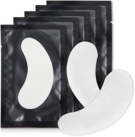 50Pairs Eyelash Extension Pads Under Eye Gel Pads Lash Pads Lint Patches Under Eye Patches Eye Pads for Eyelash Extensions (Black)