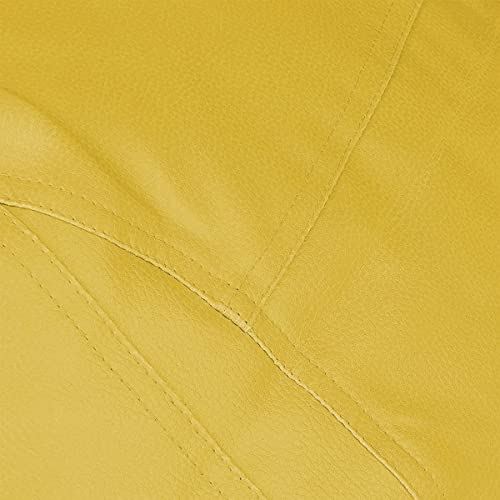 Image of Casa Copenhagen Premium Leather Bean Bag Chair, Filled with Beans | Capacity: Upto 7 Ft Height, 200 KG Weight | 5XL | Sun Flower Yellow