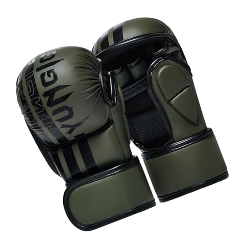 Gants de boxe en cuir PU résistant avec mousse haute densité pour entraînement de sparring mixte
