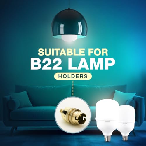 Image of Havells 30W High Wattage Led Bulb | High CRI & High Efficiency | Energy Efficient | Mercury-Free | 4KV Surge Protection | 100 Lumens Per Watt |Cool Day Light (6500K) B22D (Pack Of 4)