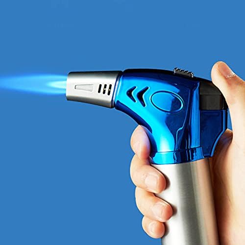 Miniatura 3 de Antorcha de soplo, encendedor de butano, soplete de cocinero con cerradura de seguridad y llama ajustable para cocinar, barbacoa, hornear, bruña,