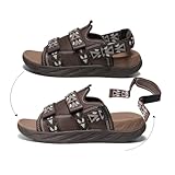 CAMEL CROWN Men's Hiking Sandals Anti-slipping Athletic Water Shoes with Arch Support Adjustable Straps Summer Sandal Brown 10