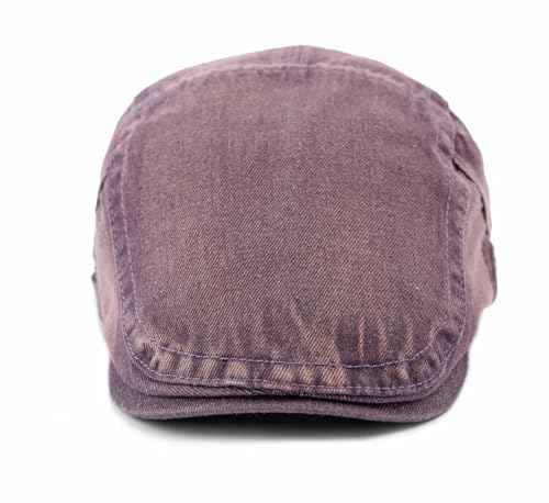 Image of Cotton Newsboy Cap,Breathable Ivy Gatsby Cabbie Beret Hat for Men's Women Driving Hunting Golf