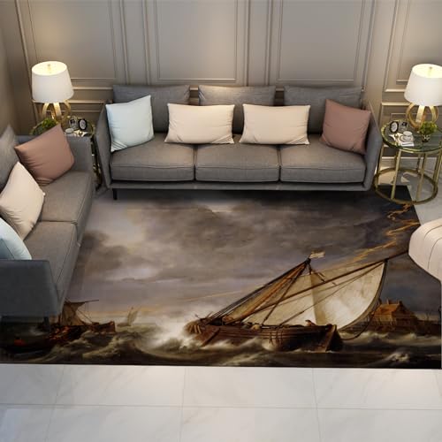 Tapis lavable en machine 160x230cm résistant aux taches de cuisine