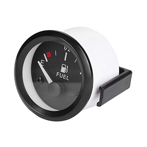 2 52mm Kraftstoffanzeigen Auto Marine Kraftstoffstandanzeige Kit mit Sensor Universalboot Motorrad LKW RV Kraftstofftankanzeige 12V, LED-Anzeige, E-1/2- F Zeiger