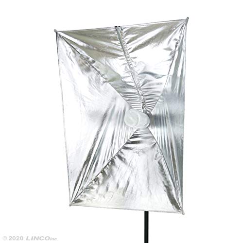 Image of LINCO Lincostore Studio Lighting Photography Light Equipment Continuous Photo Softbox Kit 20x28 Inch with 2 Professional Portrait Bulb for Filming Video AM269