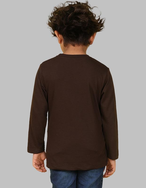 Image of Nusyl Boys Solid Cotton Blend Tshirts - Soft & Comfortable Full-Sleeves T-Shirts | Casual Wear for Kids & Teen Boys | Full Sleeves T-Shirts |- NUBCTSF001-PO2-1