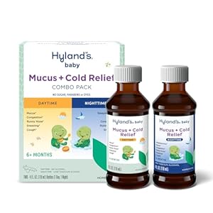 Hyland’s Baby Mucus and Cold Relief, Day and Night Value Pack, Infant And Baby Cold Medicine, Decongestant And Cough Relief, 8 Fl Oz