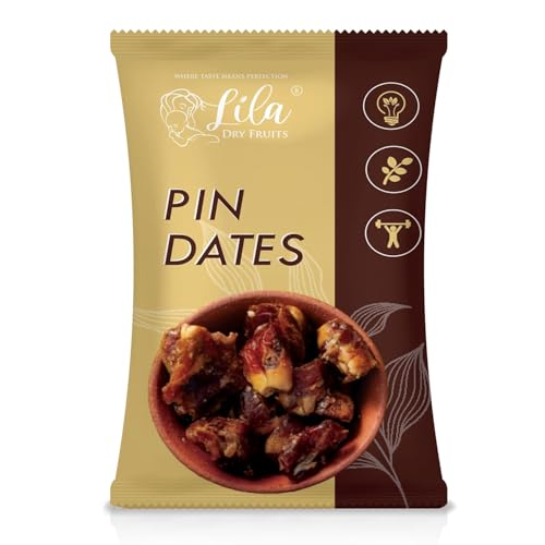 Image of LILA DRY FRUITS Pin Dates 500 g Arabian Seedless Dry Dates Pind Khajoor Natural Sweetness Premium Khajur for Daily Use | Healthy Snack for Home Office Travel Perfect for Gifting