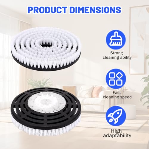 Image of Upgraded Steam Mop Pads for Shark S7000 Series - Replacement Brush Heads with Scrubbing Bristles | Deep Cleans Hardwood, Tile, Laminate Floors | Compatible with S8201 /S8001 /S7201 Models-2 Pack