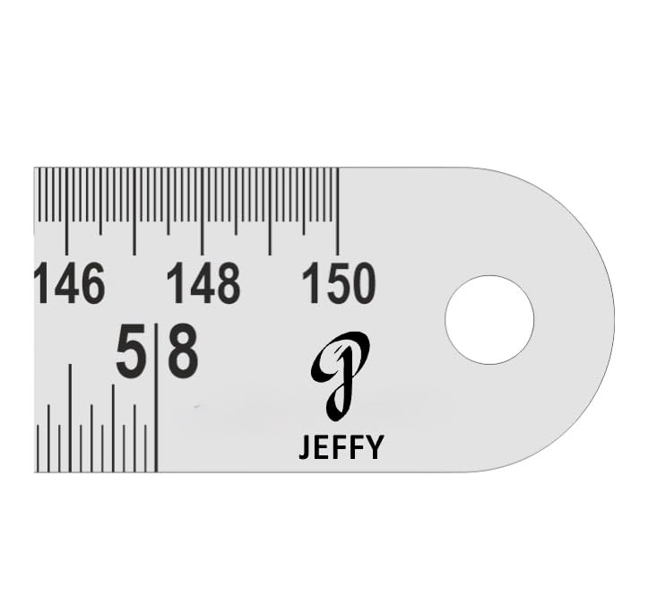 JEFFY Double-Sided Measuring Scale Ruler Construction, for Engineering, Architecture and Students (SILVER, 58 inch, 150 cm)-image-20