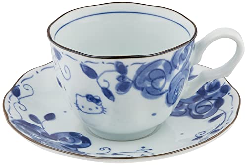 Sanrio 307737 Hello Kitty Blue Rose (Dyed) Cup & Saucer (with Presentation Box)