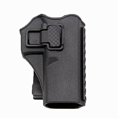 JINJULI Tactical Right Hand Waist Gun Holster?MOLLE Vest Pistol Holster for Glock 17 19 22 23 31 (Black, Vest Holster)
