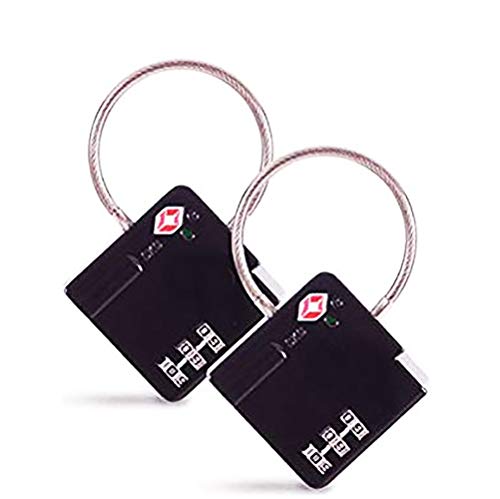 Hangang TSA-Schloss mit roter Warnanzeige für Gepäck und Fitnessstudio-Schließfächer, 2 Stück