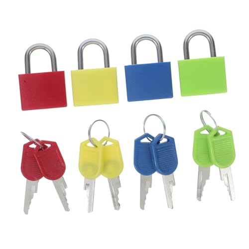 PRETYZOOM 4 Piezas bloqueo equipaje mochila Cerraduras para maletas aprobadas por la TSA cerradura de combinación cerraduras de maletas con llaves candados para uso al aire libre cobre