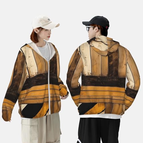 Men's UPF 50+ Sun Protection Hoodie Long Sleeve Fishing Shirts Quick Dry Rustic Wooden Sun Shirt Jacket4
