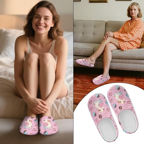 Women's Cartoon Capybara Sea Otter Print Slippers Fluffy SoftComfortable Indoor Warm Plush Shoes for Home Travel Office3