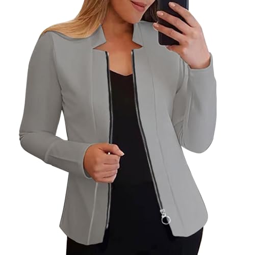 JIANROU Damen Blazer Elegant Anzugjacke Büro Anzug Jacken,Stoffblazer Damen Für Strickjacke Winter Cardigan Kurzarm Blazer Spitze Original Bomberjacken