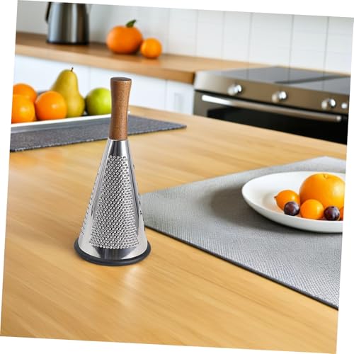 Rallador de Queso Acero Inoxidable con Mango de Madera miniatura 6